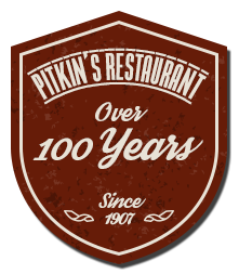 Pitkins Over 100 Years as a Schroon Lake restaurant badge