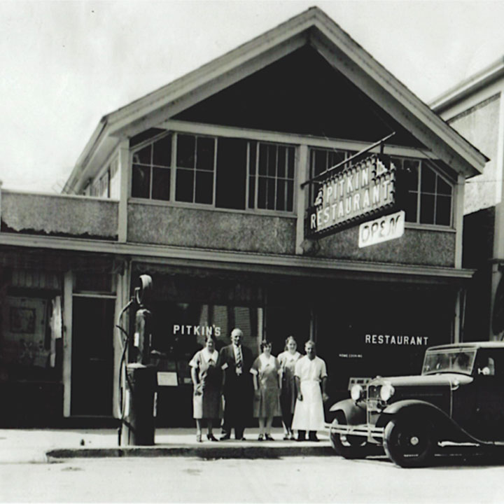 Pitkins Restaurant in the year 1934
